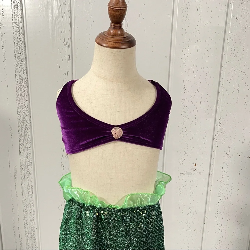 ***Ariel Little Mermaid Girl's 2 pc Halloween Costume  Sz 7/8